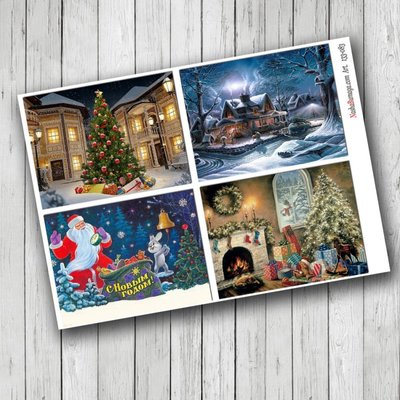 Лист с картинками для скрапбукинга Christmas, арт 133083 133-083 фото