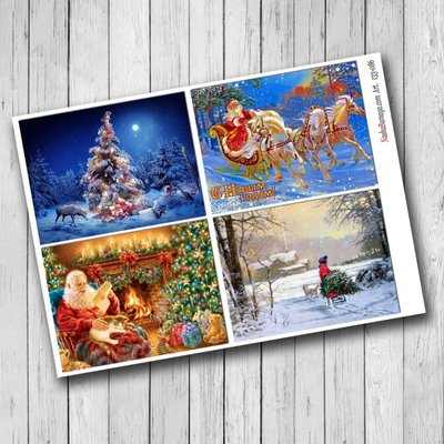 Лист с картинками для скрапбукинга Christmas, арт 133086 133-086 фото