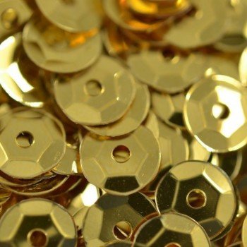 Пайетки круглые золото 8мм., 5грамм B38435 фото