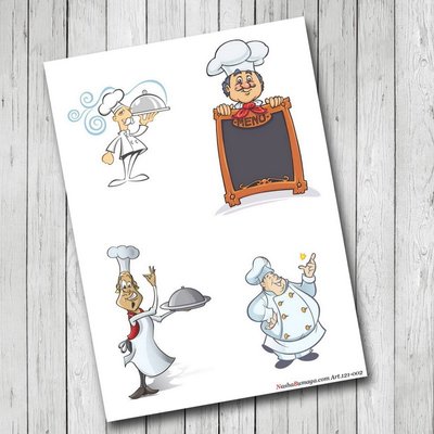 Лист журналинга с картинками Cook кулинария, арт 121002 121-002 фото