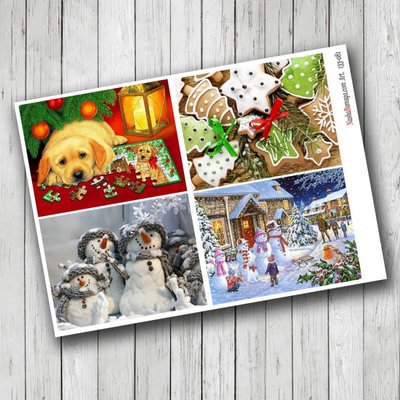 Лист с картинками для скрапбукинга Christmas, арт 133081 133-081 фото