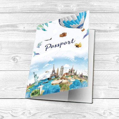 Обложка для паспорта Украины и загранпаспорта Путешествия ОБ-03 ОБ-03 фото