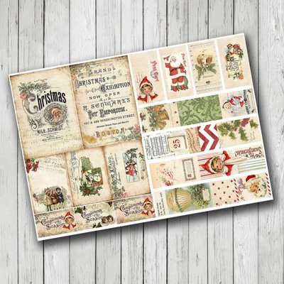 Лист с картинками для скрапбукинга и открыток Christmas, арт 133118 133-118 фото