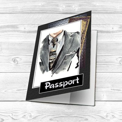 Обложка для паспорта Украины и загранпаспорта Мужская ОБ-05 ОБ-05 фото