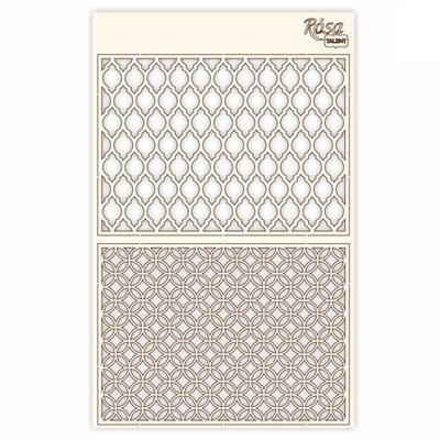 Чипборд из картона для рукоделия Фоновый „Абстракция" 3, белый картон, 12,6х20см,94232048 94232048 фото