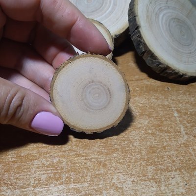 Панно из древесины, диаметр 4-6см 999-44 фото